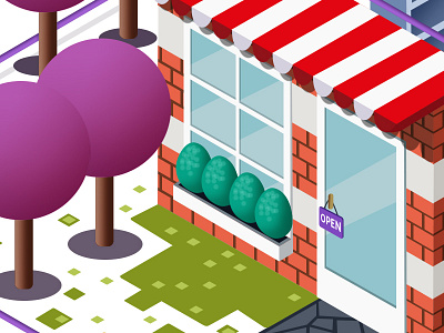 Retail store Isometric Illustration 3d illustration isometric retail store