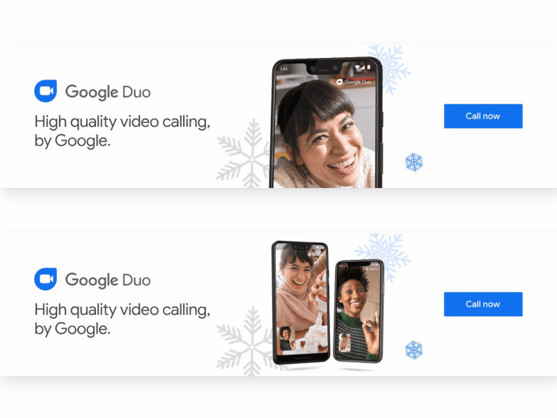 Google Duo HTML5 Banners animation banner ads banners code css google greensock gsap html css html5 javascript motion svg svg animation