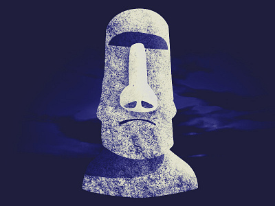 Easter Island Head illustration tiki