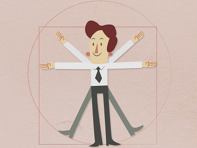 Vitruvian Man illustration man vector