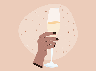 New years cheers 2021 champagne cheer illustration new year