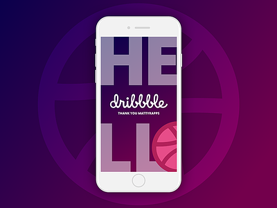 Dribbble Hello Small debut dribbble first shot hello mobile thanks