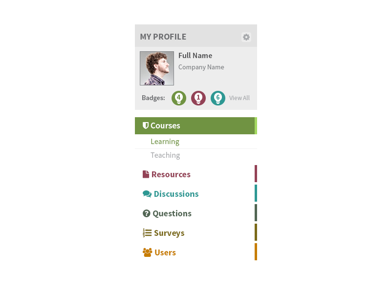 Sidebar Color Codedness by Joe Tower on Dribbble