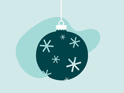 Holiday Ornament blue cheer christmas green holiday illustration ornament snowflake