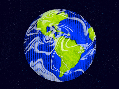 Earth Yay! (1/6) astronomical creative earth freelance ideas illustration planet recycle save the earth share texture