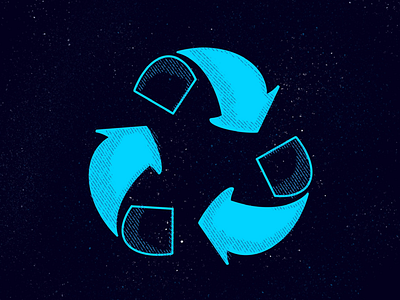 Earth Yay! (6/6) dribbble earth earth day galaxy home illustration mother nature planet recycle sketch stars texture