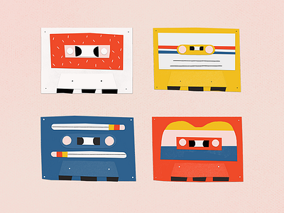 cassette tapes cassette collage colorful