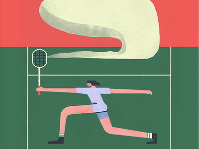 playing tennis color colorful geometric illustration sport sports tennis