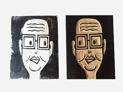 Woodblock #1 grabado handmade linocut madera tacos wood woodblock woodcut xilografia xilography