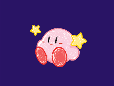 Kirby colour cute art design illustration line art minimal
