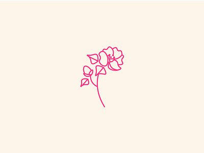 Camellia design flower illustration line art minimal