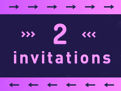 2 dribbble invitations ui