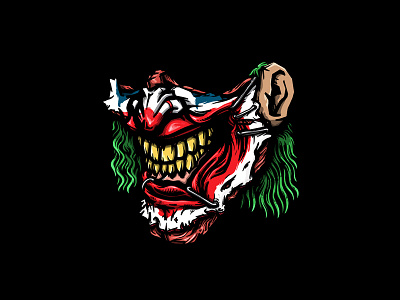 Joker patch mask bandmerch branding design graphic design illustration logo logo design skull vector vector art