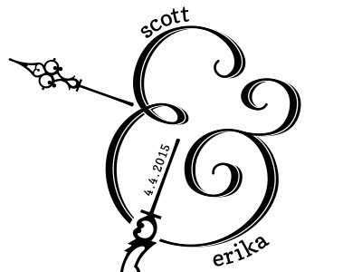 Scott & Erika - 2015 ampersand lettering logo type wedding