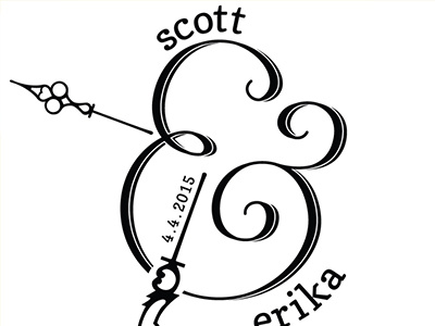 Scott & Erika - Wedding Logo 2015 ampersand lettering logo type wedding