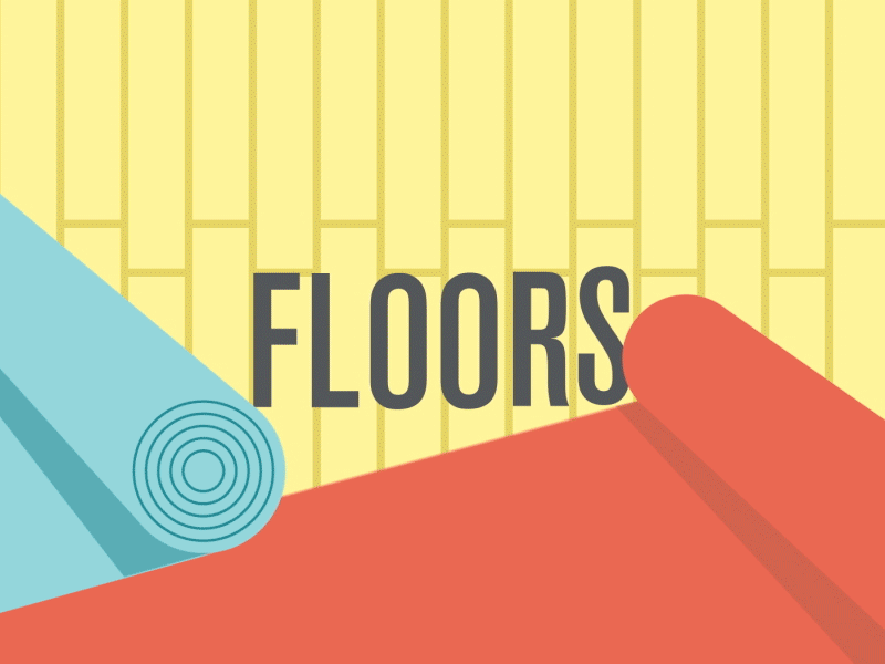 Floors and a Toaster 2d after effects animated clean gif kitchen motion motion design motion graphics simple toaster vector