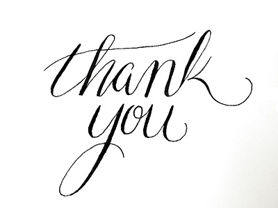 Thank you Calligraphy by Devon Hosford on Dribbble