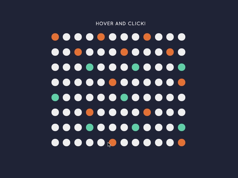 Dots! Hover & Click animated animation code code animation css3 cssanimation gif interactive interactive motion motion motion design