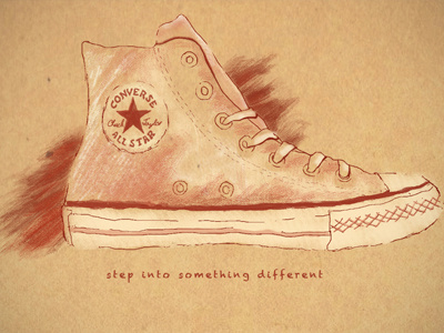 Converse Shoe Styleframe 01 advertising converse cool design graphic design hand drawn motion graphics natural organic styleframe tablet drawing