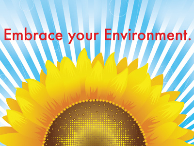 "Embrace your Environment" Vector Graphic clean design eco eco friendly graphic design nature sunflower vector