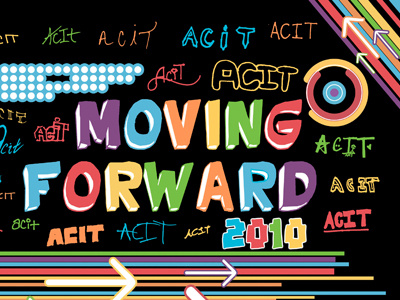 "Moving Forward" Yearbook Cover book bright clean colorful design eclectic funky graphic design print design yearbook