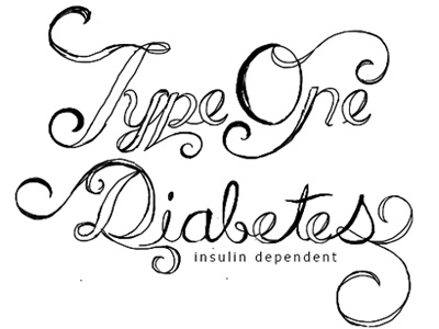 Type One Diabetes Tattoo - Sketch