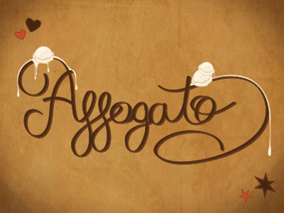 Affogato affogato clean coffee dark illustration illustrative type type typography vector