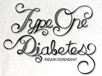 Type One Diabetes Tattoo - Vector