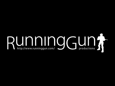 Running Gun Logo Treatment graphic design logo design