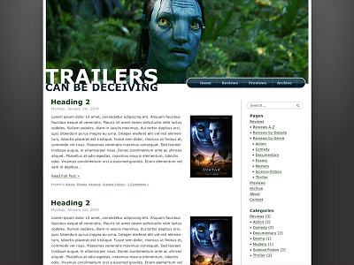 Trailers Can Be Deceiving graphic design web design