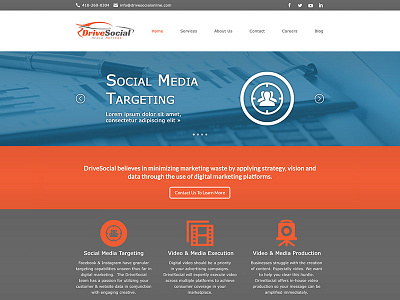 Drive Social bootstrap graphic design web design wordpress