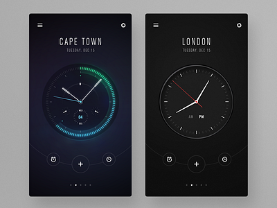 Mobile Watch Faces concept dark face gui london mobile ui watch