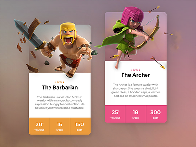 Clash Cards Preview cards clash of clans daily game ios mobile visual design