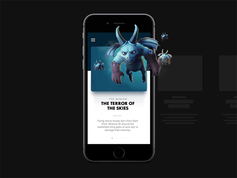 Subtle Parallax Carousel animation cards carousel daily game interaction ios mobile ui user interface ux