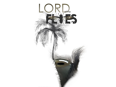 Lord of the Flies. The island. Looking up at our dark side. book cover drawing illustration photography photoshop student project watercolor