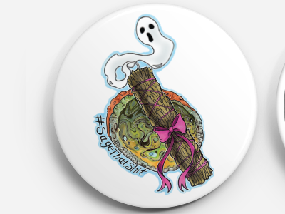 Sagebutton bow button ghost neotraditional