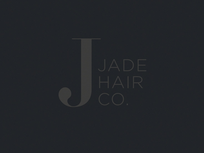 Jade Hair Co. hair j logo salon typography
