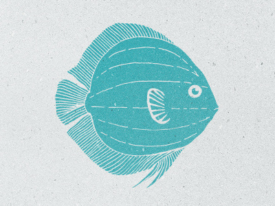 Discus discus fish logo