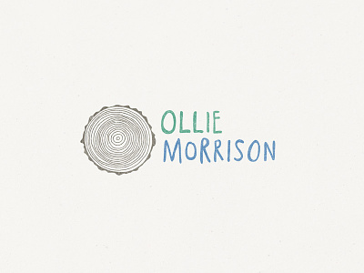 Ollie Morrison Logo hand handwritten log logo morrison ollie wood