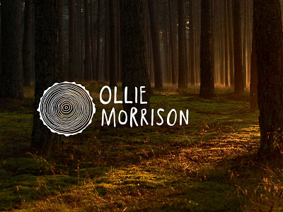 Ollie Morrison Logo 3d forrest hand lettering lines logo morrison ollie pen pens trees typography word