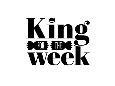 King for the week logo christmas colour cracker crown festive king logo one one colour xmas