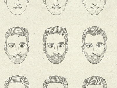 Journey of a Genlteman beard gentleman illustration lines man pen stubble texture