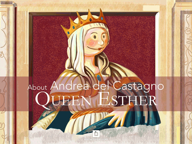 The Small Queen Esther animated gif artrage childrens book childrens illustration digital painting illustration queen small paintings