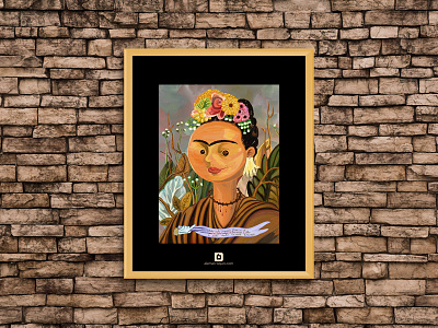 The Small Frida Kahlo artrage children book illustration digital art digital illustration digital painting flowers frida kahlo illustration self portrait