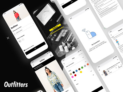 Outfitters App Design app app design branding design icon typography ui ux vector
