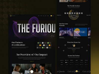 Furious Studio Website branding company design designs digital it studio typography ui ui ux ux vector website