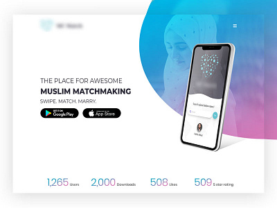 Matchmaking App Landing Page Design app design ui