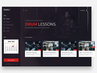 E-Learning Drum Lessons Design design designs e learning lessons