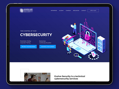 Cyber-security Landing Page Design