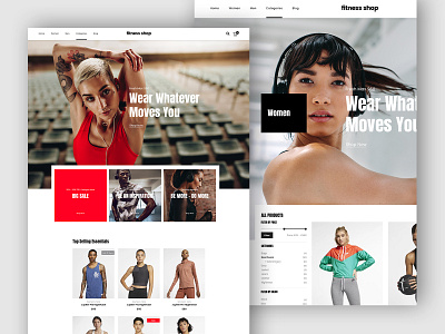 Fitness Shop clean creative ecommerce shop template webdesign website wordpress